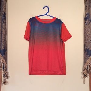 Nike S Kids Dri-Fit shirt. Orange/blue